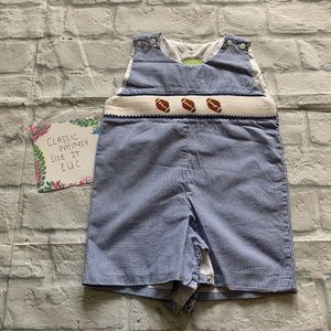 Classic Whimsy smocked size 2t football jon-jon